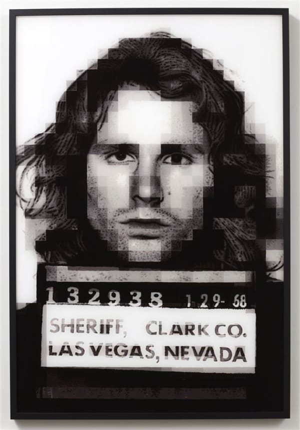 Pj Paterson Petty Larceny, Disturbing the Peace, Resisting Arrest and Public Drunkenness, 2017 acrylic on perspex 119.5 x 80.0 cm