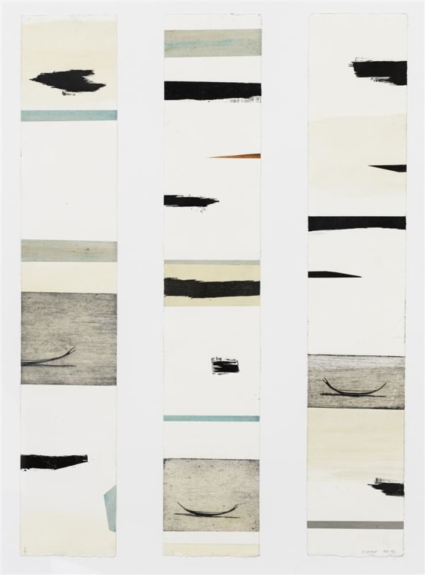 Simon Kaan Untitled 14 16, 2016 intaglio wood cut print on paper 70.0 x 40.0 cm