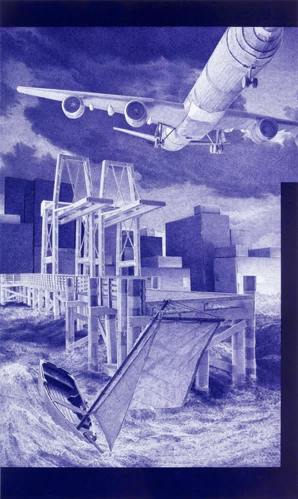 Stephen Ellis Capitalise, 2018 ballpoint pen and correction fluid on Hahnemuhle paper 1285 x 765 mm