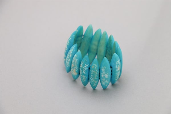 BRACELET, 2014 Dyed bone, elastic