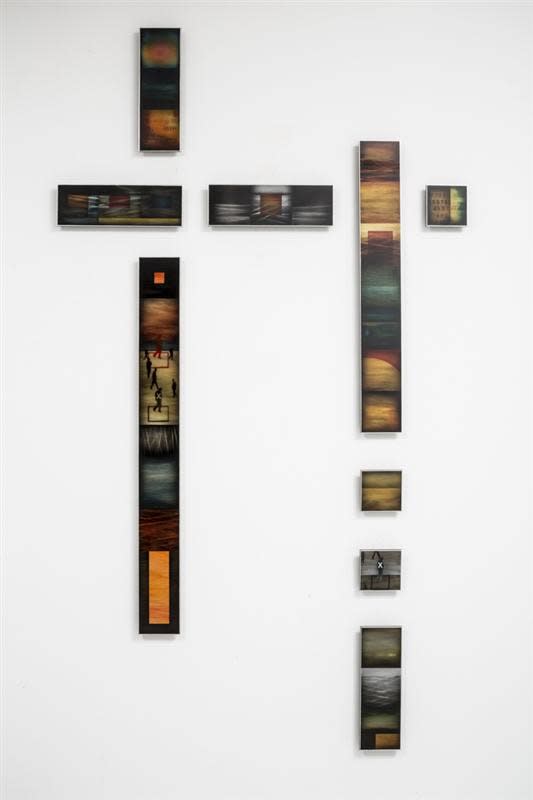 Tracey Walker 45T (1), 2012 Mixed media on aluminium 176.0 x 98.0 cm