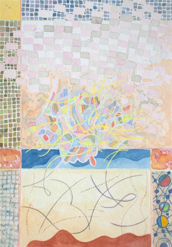 Corbin Paewai-Young Dream Sequence, 2021 coloured pencil, watercolour, & gouache on paper 30.0 x 21.0 cm
