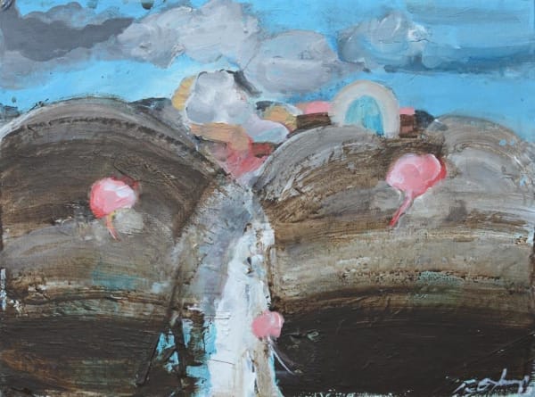 John Oxborough Hills to Highcliff II, 2013 Acrylic on board 33.0 x 43.0 cm