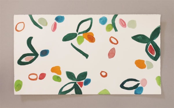 Julia Holderness Florence Weir wallpaper design 'Margaux', 2023 Watercolour 290 x 160 mm
