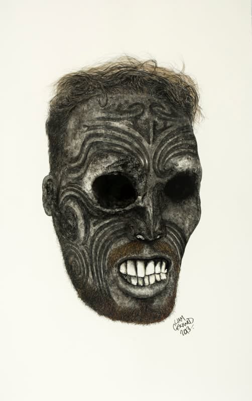 Liam Gerrard Self Portrait, 2014 charcoal on paper 96.0 x 59.0 cm