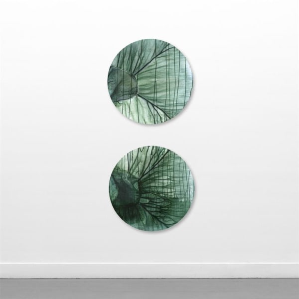 Anita Levering Blueish Green Double, 2013 Acrylic on Italian linen 60.0 x 60.0 cm
