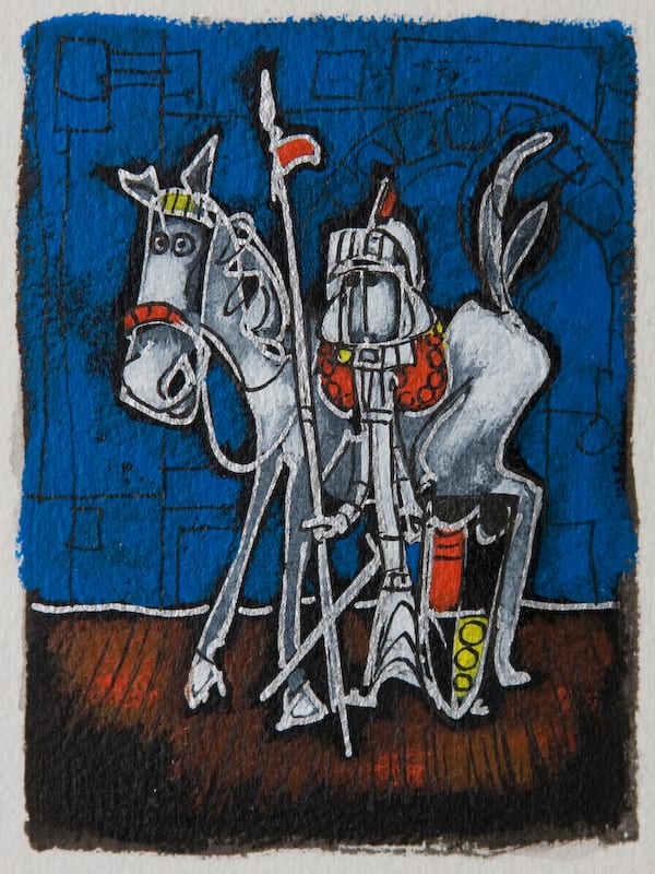 Ted Dutch (1928-2008), Knight and Horse, 1998