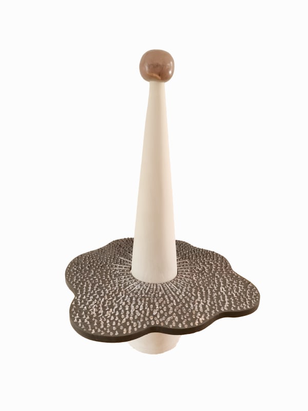 Rosanne Morley Bloom Anew, 2025 Ceramic, plaster, plywood, acrylic paint & paper 890 x 550 x 550 mm