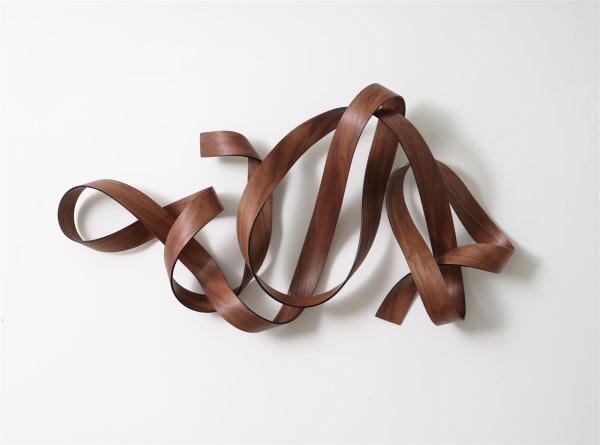 Ray Haydon Manoeuvre VIII, 2020 carbon fibre, walnut veneer 700 x 1200 x 200 mm