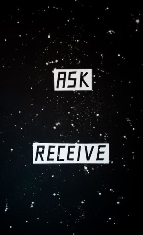 Josephine Cachemaille Ask Receive, 2010 Acrylic, gouache and gesso on board 1200 x 1905 mm