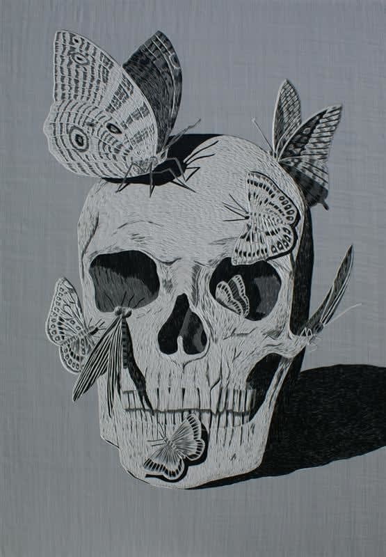 Hannah Jensen, Skull and Butterflies, 2010
