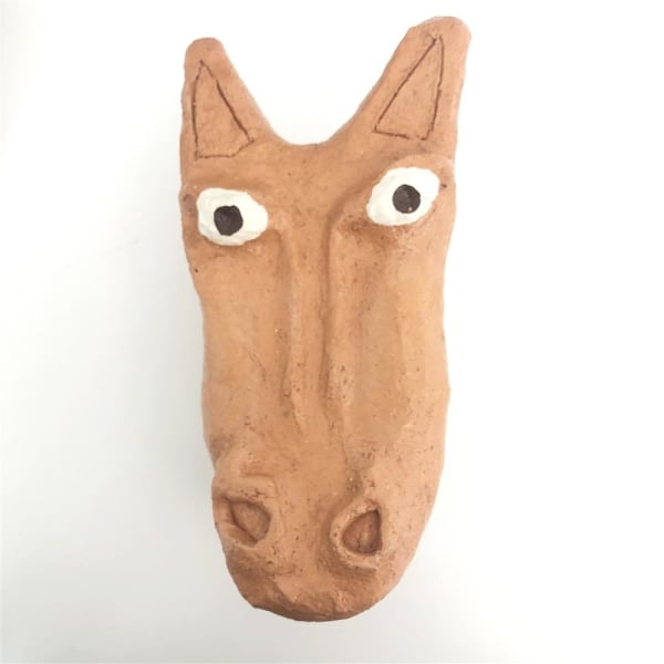 Claudia Kogachi Untitled (ceramic head), 2020 clay, paint 10.0 x 21.5 x 9.0 cm