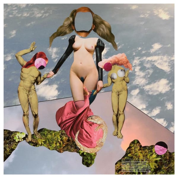 Teresa Hr Lane Now Do As You Are Told, 2020 mixed media collage 36.5 x 36.5 cm