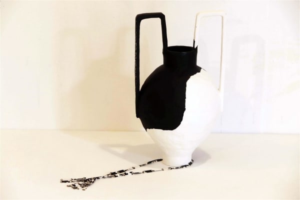 Josephine Cachemaille Untitled, 2018 Papier mache, gesso, found necklace 260 x 430 x 220 mm