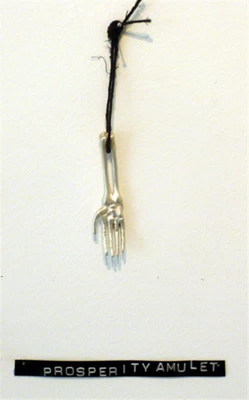 Josephine Cachemaille Prosperity Amulet, 2009 Silver & string