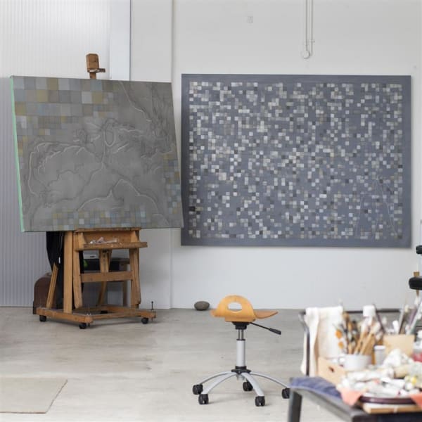 Linda Holloway Theoria installation, 2015 Enamacryl on canvas