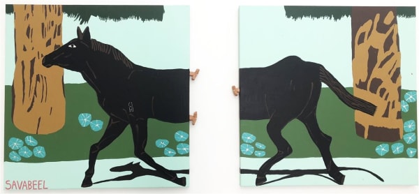 Claudia Kogachi SAVABEEL, 2020 mixed media 121.0 x 242.0 cm