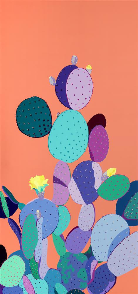 Priscilla Hunter Peach Pit, 2018 acrylic on board 190.0 x 90.0 cm