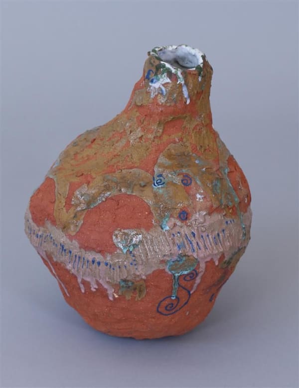 Olivia Asher all my dreaming, 2023 red raku clay, glaze - stoneware 26.0 x 35.0 cm