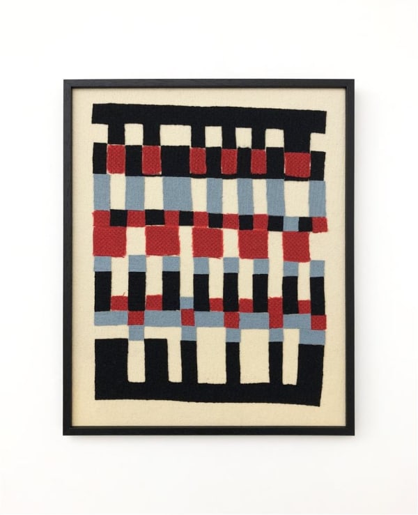 Julia Holderness Set projection: Tabs (Act 3), 2018 felt and wool appliqué 540 x 440 mm