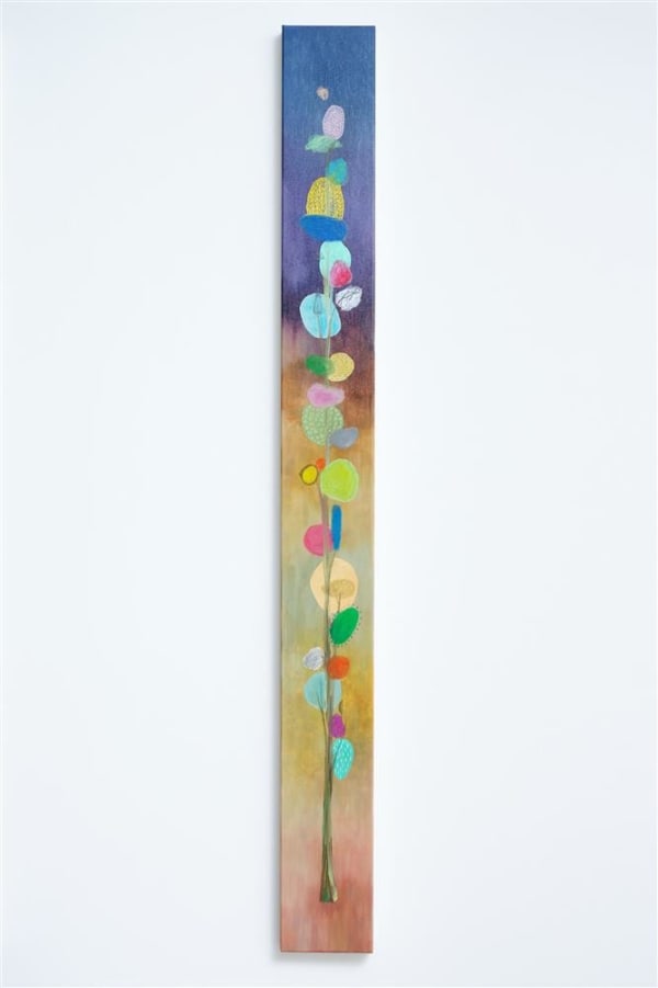 Li Si Rong On the Edge (3), 2022 oil on canvas, oil pastel, pencil 1500 x 150 mm