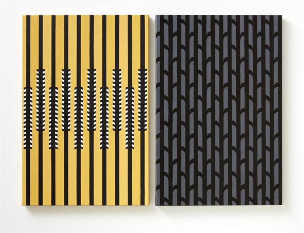 Jon Tootill Te Kakano o Kowhai (diptych), 2008 acrylic on linen 90.0 x 120.0 cm