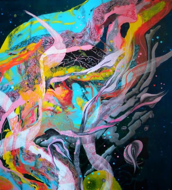 Lea-Anne Sheather Plastics Puddle, 2016 Acrylic on canvas 107.0 x 97.5 cm