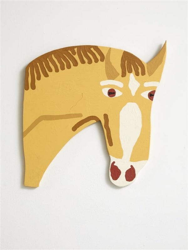 Claudia Kogachi Yellow Horse Head, 2020 acrylic on board