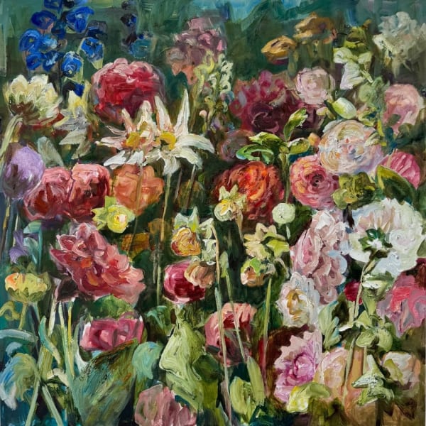 Katherine Throne Double Happy, 2024 oil on canvas 750 x 750 mm