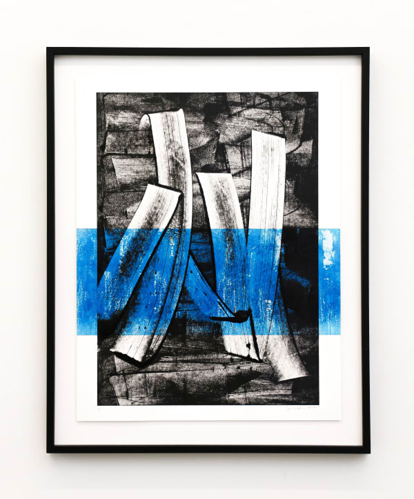 Zara Dolan S-3-HR-#0086EB-SC, 2021 Water based printing ink on Fabriano Accademia paper 200gsm 650 x 450 mm