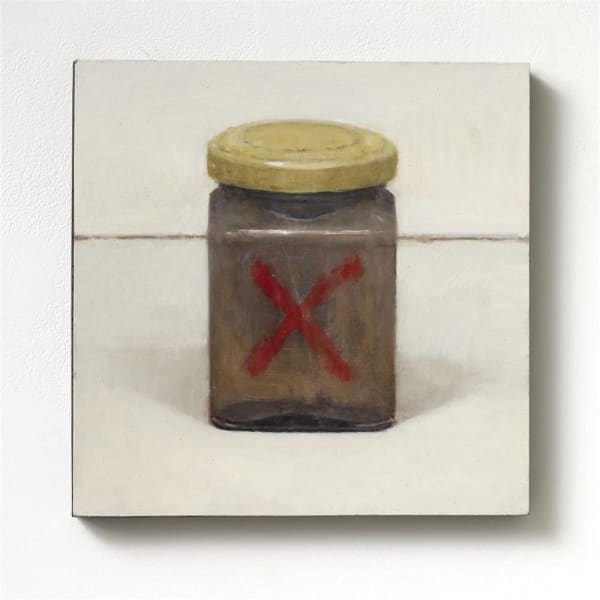 Damien Kurth Lid, 2020 oil on traditional gesso on board 20.0 x 20.0 cm