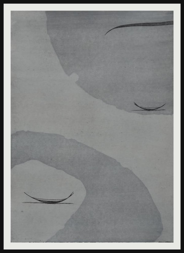 Simon Kaan Tio I (Etching), 2018 Chinese ink and gouache on cotton paper, intaglio woodblock, edition of 5 68.0 x 49.0 cm