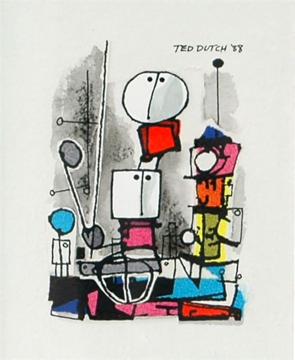 Ted Dutch (1928-2008), Performers IV (collage), 1988