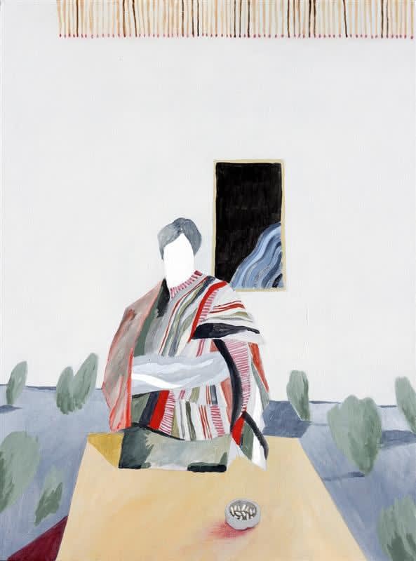 Alan Ibell Still Life with Seventy-One Matchsticks, A Mystic and An Ashtray, 2014 Acrylic and graphite on linen 61.0 x 46.0 cm