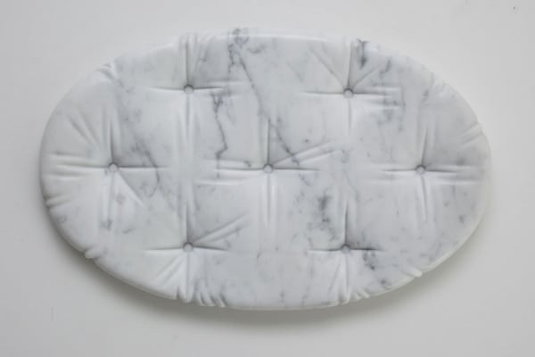 Martin Selman Oval Chesterfield, 2011 Carrara marble 30.0 x 49.0 x 4.0 cm