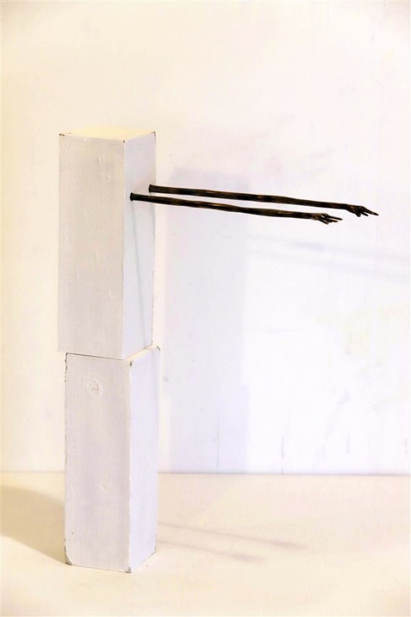 Josephine Cachemaille Magic Hands, 2018 Bronze, wood, acrylic 95 x 590 x 430 mm