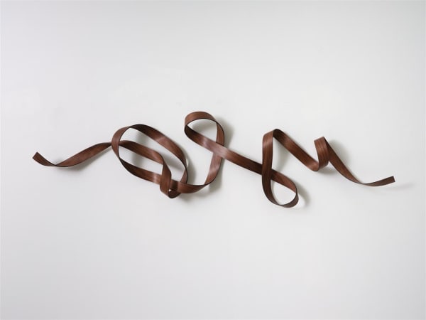 Ray Haydon Convolution XVI, 2020 carbon fibre, walnut veneer 650 x 2340 x 200 mm