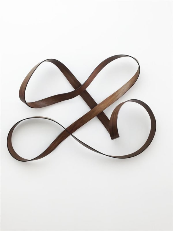 Ray Haydon Helix 1, 2016 carbon fibre, timber veneer 1000 x 1300 x 300 mm