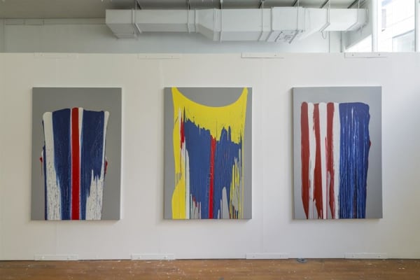 Justine Singing Moon Dissolving Boundaries (Elam installation), 2013 Oil and acrylic on canvas