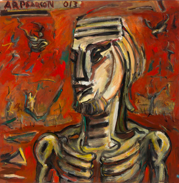 Alan Pearson Akenhaten at Coober Pedy, 2013 Oil on canvas 915 x 910 mm