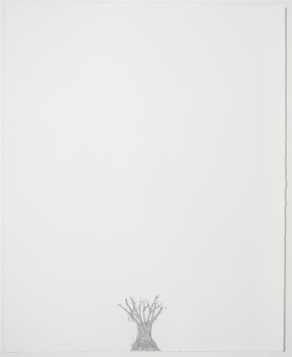 Clare Kim Untitled (tree), 2012 Handwritten text in ink on paper 88.0 x 71.0 cm
