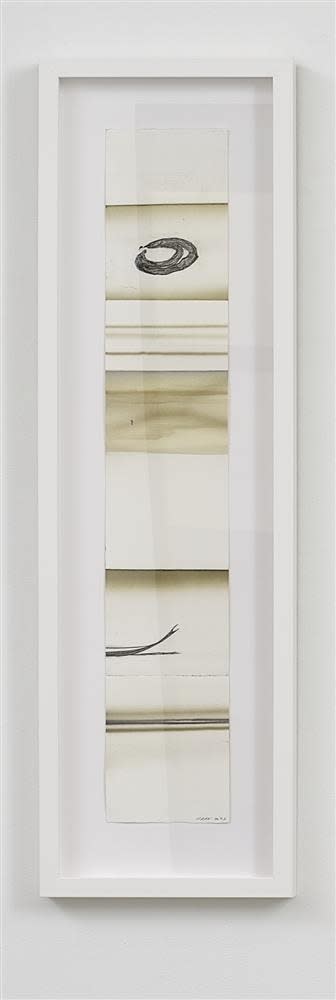 Simon Kaan Te Au series II - II, 2023 Chinese ink and gouache on cotton paper, intaglio woodblock 80.0 x 25.0 cm