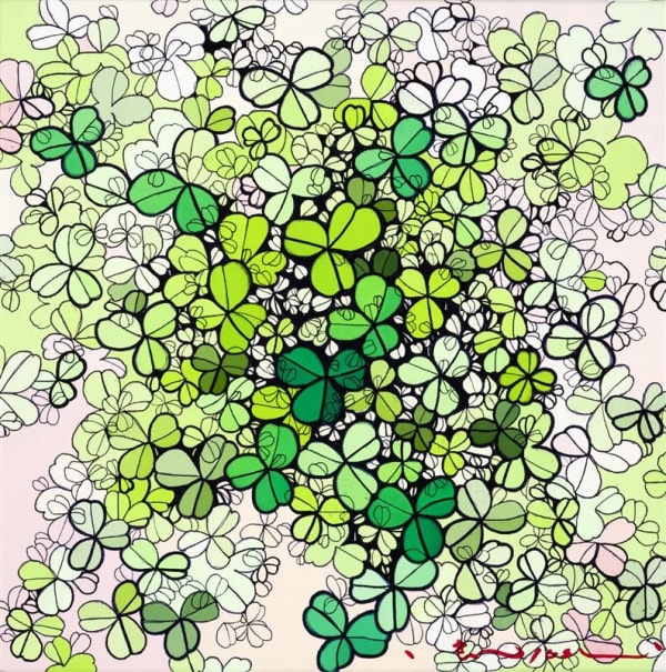 Shintaro & Yoshiko Nakahara Clover, 2016 ink and acrylic on canvas 35.5 x 35.5 cm