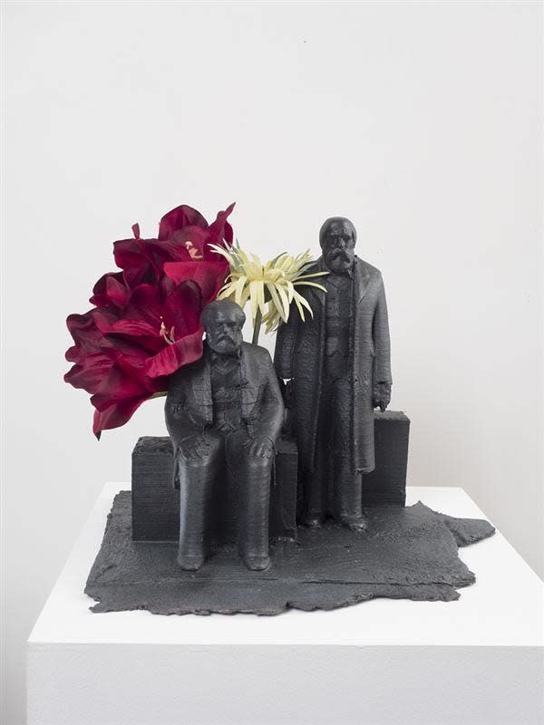 Brit Bunkley Marx and Engles, 2015 PLA plastic, enamel paint 35.0 x 30.0 x 30.0 cm