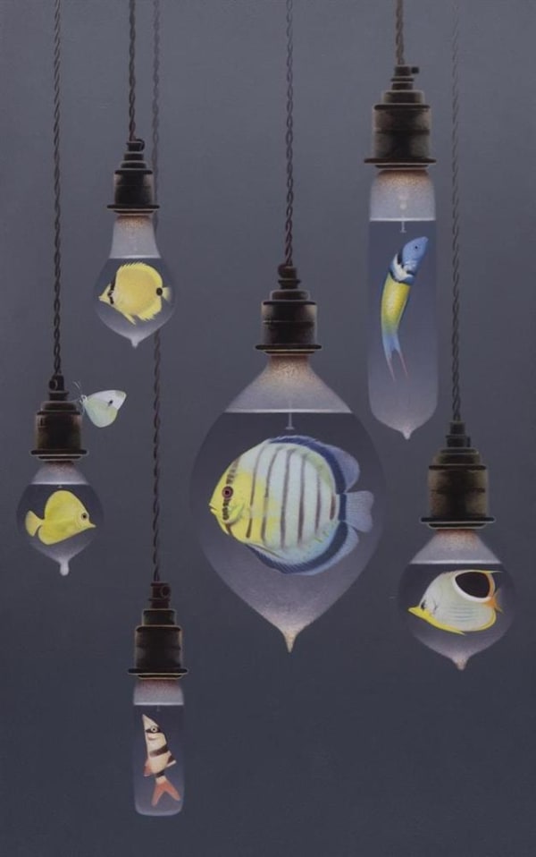 Paul Martinson Aquatic Light II, 2017 oil on board 80.0 x 50.0 cm