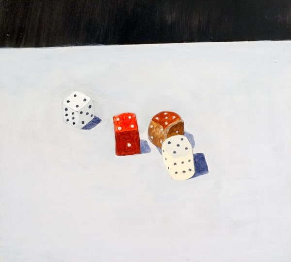 Alan Ibell Still Life with Two Fours and Two Fives, 2015 Acrylic and pencil on board 27.0 x 30.0 cm