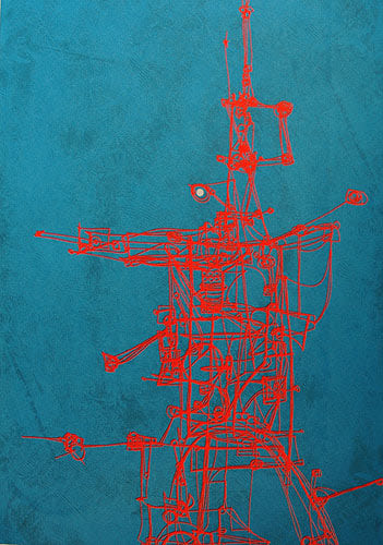 Ted Dutch (1928-2008) Mechanical Monument I, 1973 Handmade Screenprint 64.0 x 46.0 cm