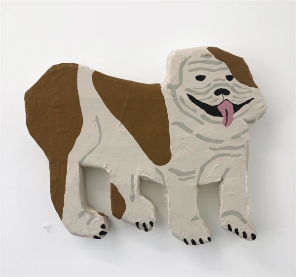 Claudia Kogachi Bulldog Bitch, 2019 acrylic on paper mâché 43.0 x 54.0 x 5.0 cm