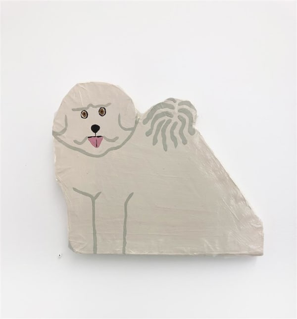 Claudia Kogachi Trademe Bichon, 2019 acrylic on paper mâché 37.0 x 48.0 x 5.0 cm