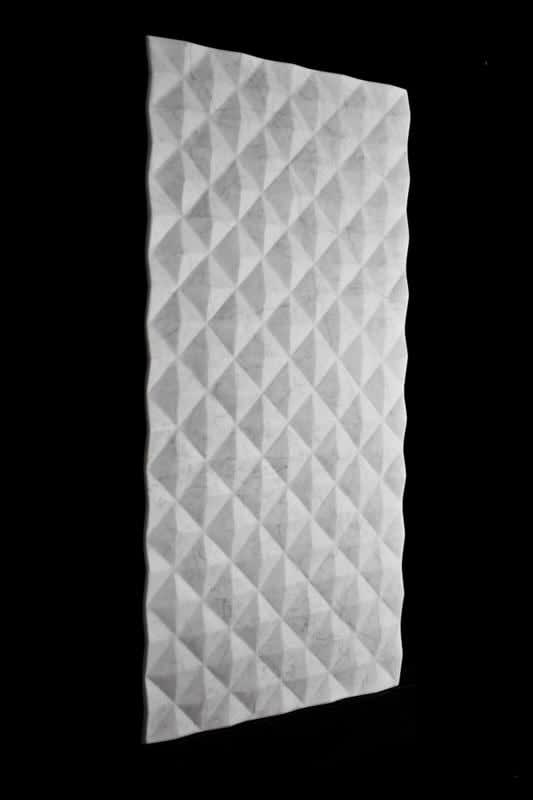 Martin Selman Geometric Abstraction in White, 2011 Carrara marble 101.0 x 51.0 x 2.0 cm